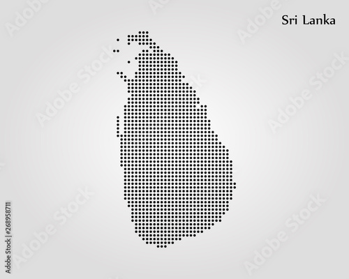 Map of Sri Lanka. Vector illustration. World map