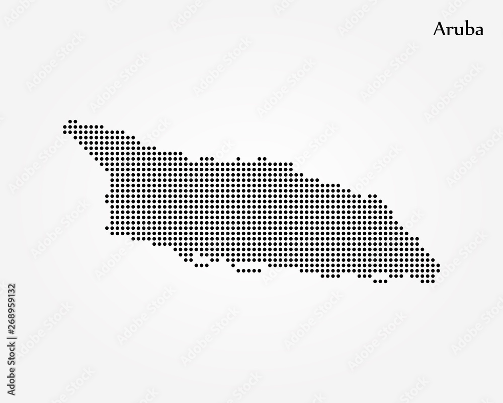 Map of Aruba. Vector illustration. World map Stock Vector | Adobe Stock