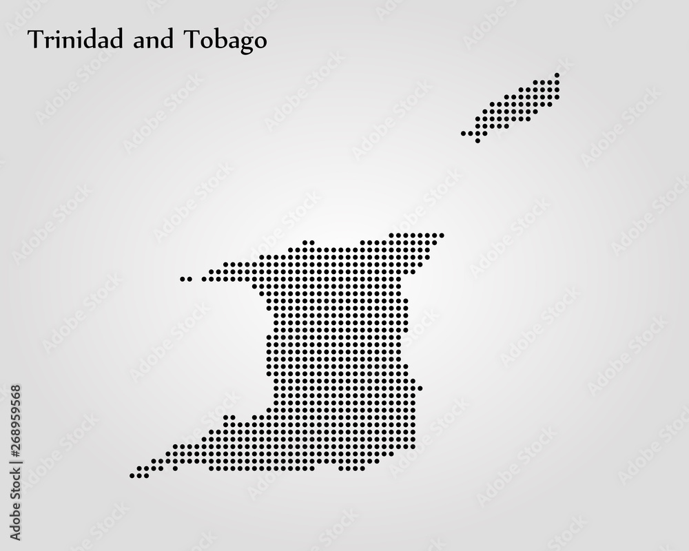 Map of Trinidad and Tobago. Vector illustration. World map