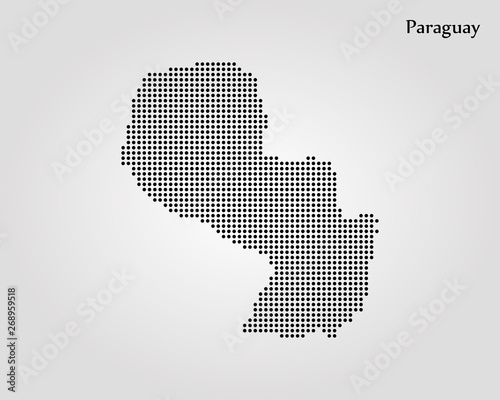 Map of Paraguay. Vector illustration. World map