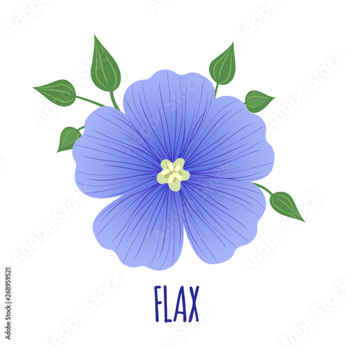 Flax icon in flat style isolated on white.