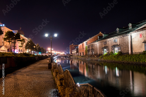 【北海道】小樽運河の夜景 / 【Hokkaido】Night view of Otaru Canal 