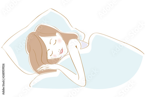 快眠　気もちよく眠る　女性