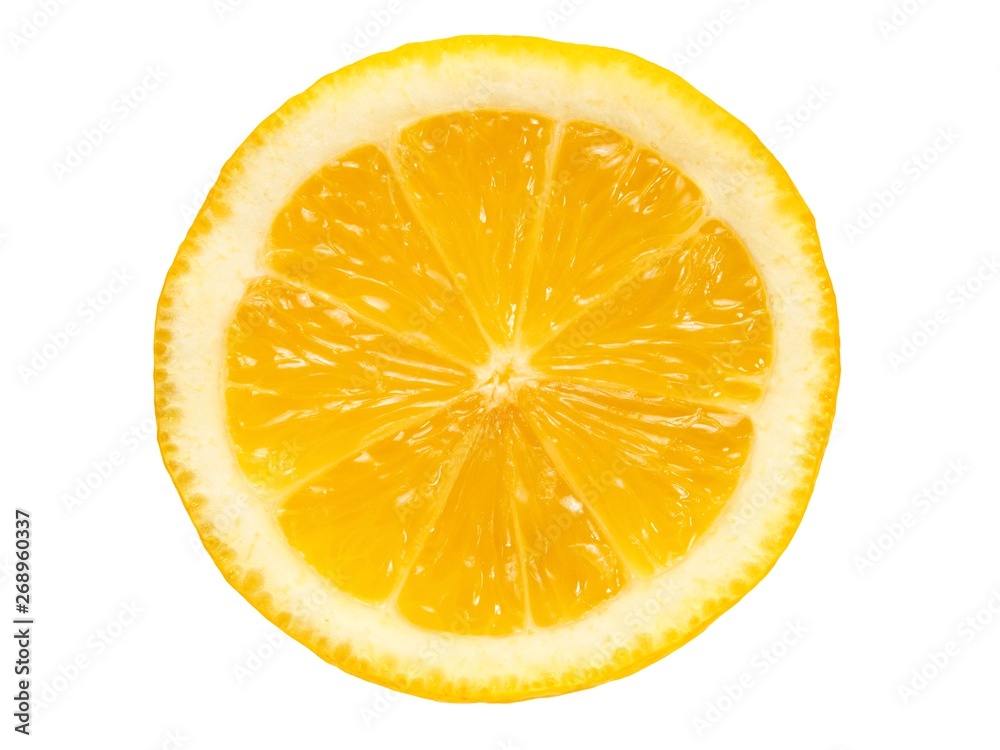 Lemon slice on white Lemon slice on white