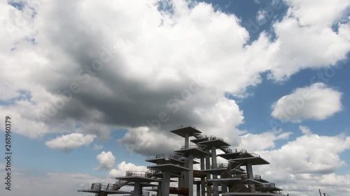 Observatory under the sky and clouds photo