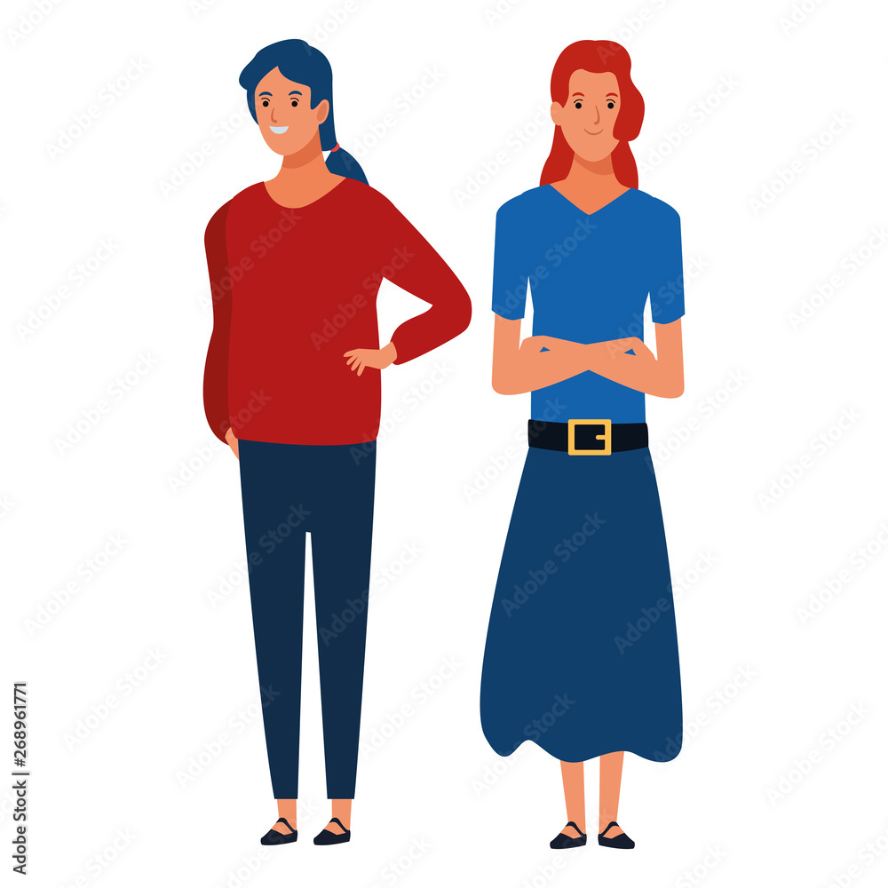 women avatar cartoon character women avatar cartoon character