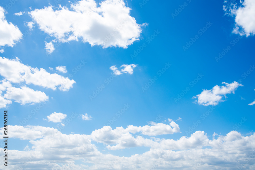 background of blue sky and white clouds