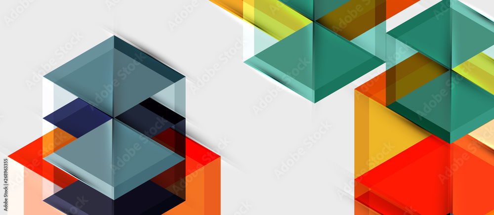 Bright color hexagon geometrical composition background, business presentation template Bright color hexagon geometrical composition background, business presentation template