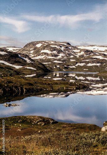 reflection in the water, in norway photo