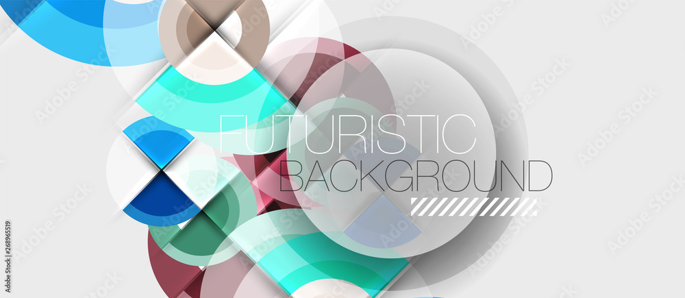 Fototapeta premium Geometric design abstract background - circles