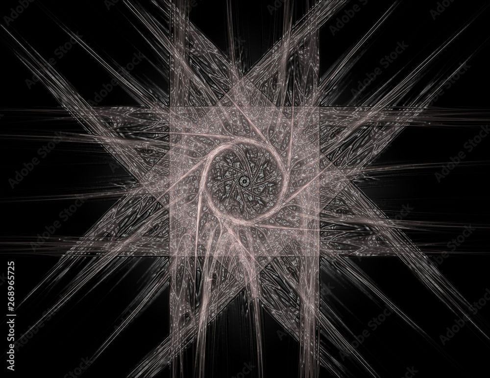 Naklejka premium Abstract fractal patterns and shapes. Fractal texture for prints.