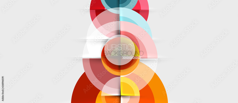 Obraz premium Circular geometrical design template