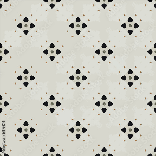 Abstract geometric seamless pattern handmade ethnic and tribal motifs. Bohemian ethnic tile printing