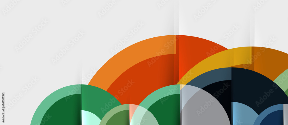 Fototapeta premium Circular geometrical design template