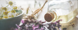 Background-header for natural cosmetics, wellness or homeopathy