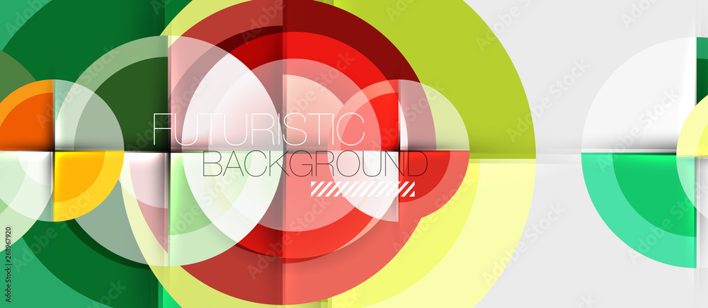 Fototapeta premium Circular geometrical design template