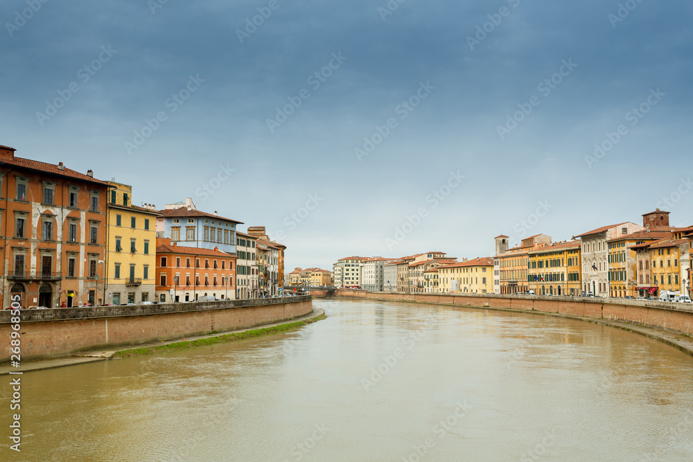 Arno river in Pisa, Italy