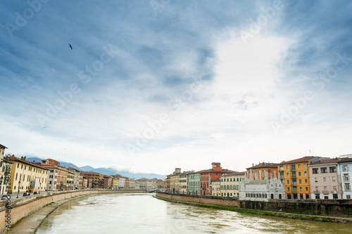 Arno river in Pisa, Italy © ttinu