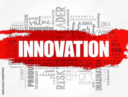 INNOVATION word cloud collage, business concept background