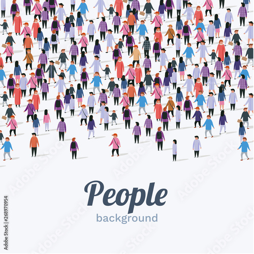 Large group of people on white background. People communication concept.