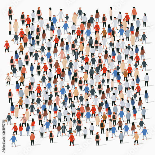 Large group of people on white background. People communication concept.
