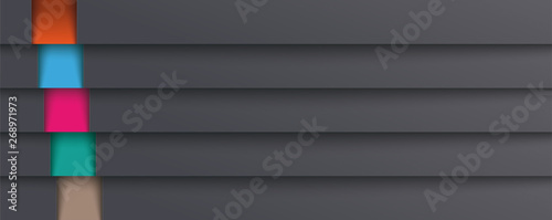 Template Design 5 Options Depth Black