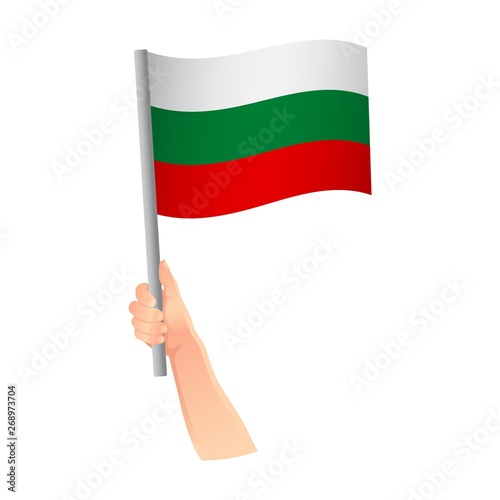 Bulgaria flag in hand icon