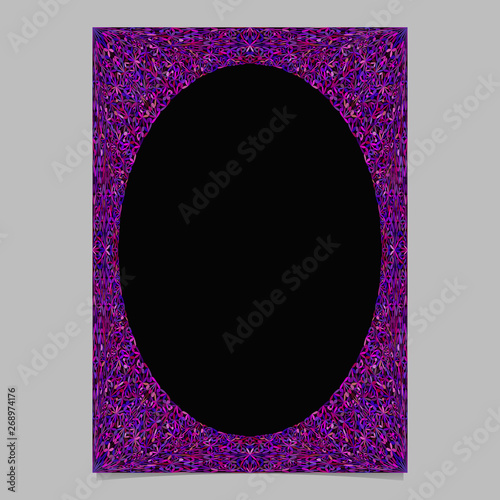 Purple abstract jungle ornate poster frame background template - vector stationery graphic design