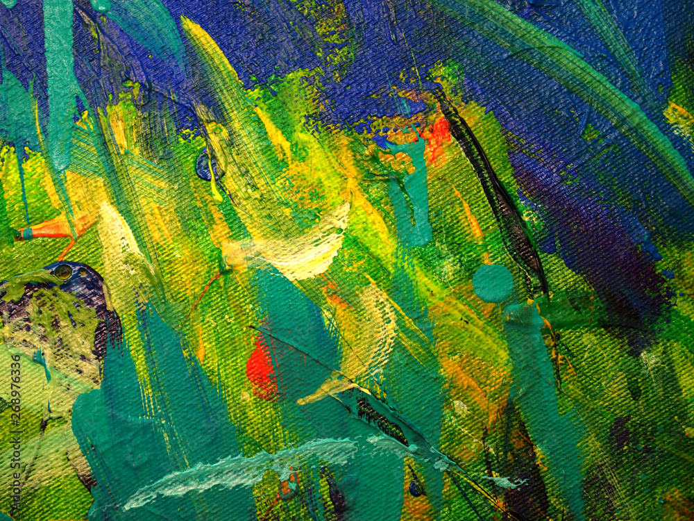 Naklejka premium Hand drawn oil painting .Oil painting on canvas.Abstract background.