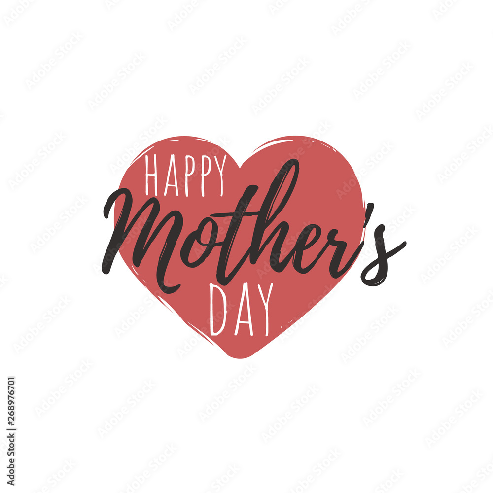 Happy Mother's Day Heart illustration vector