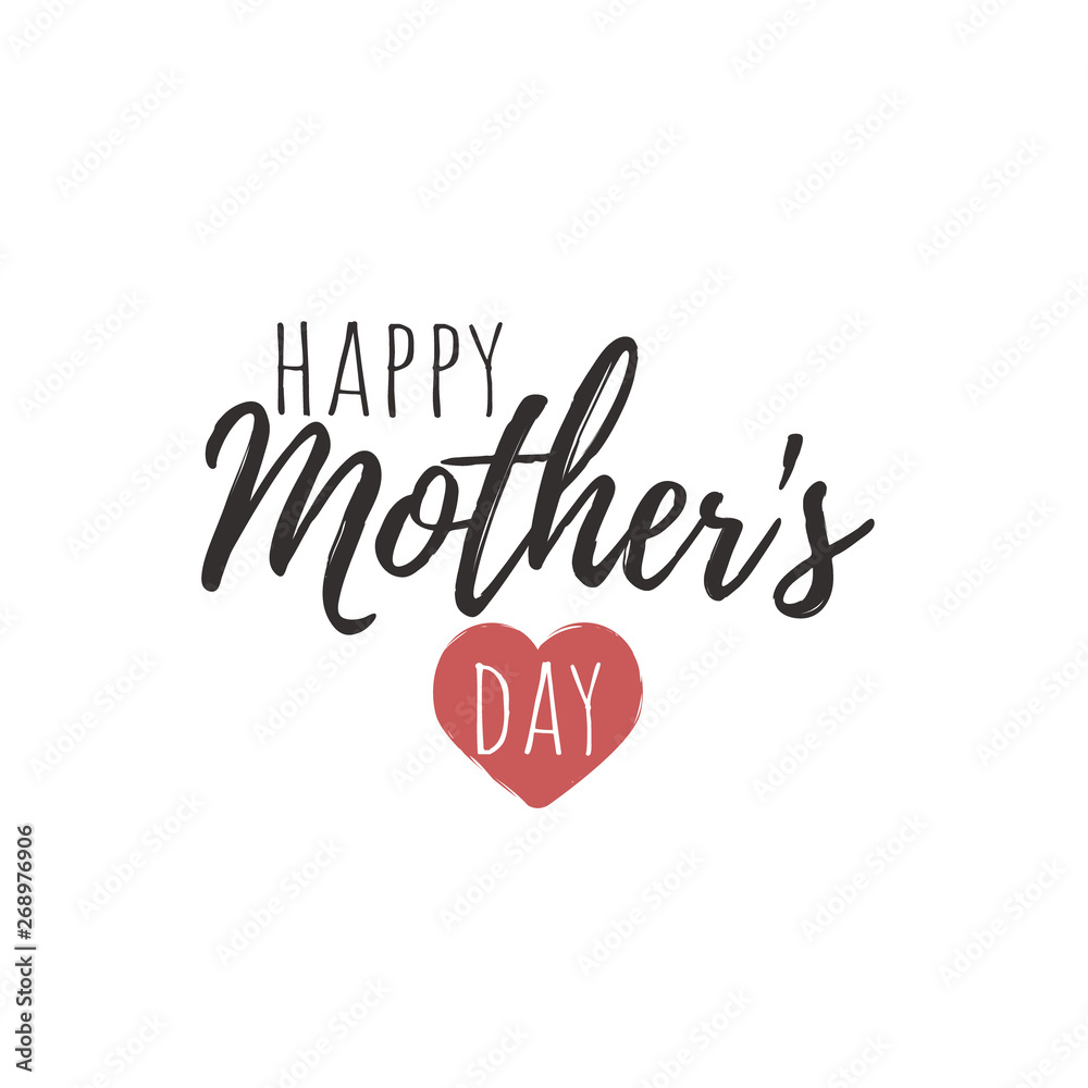 Happy Mother's Day Heart illustration vector