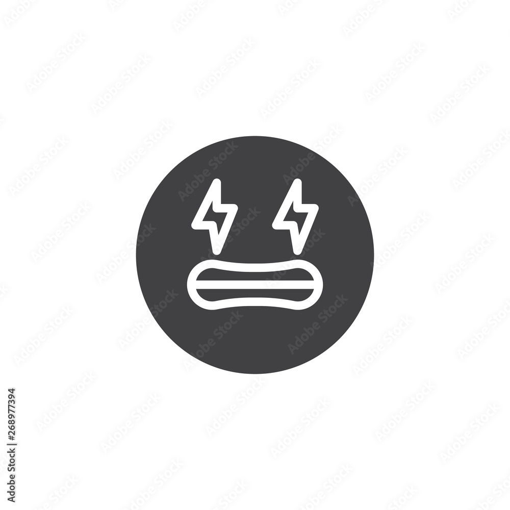 Shocked face emoji vector icon. filled flat sign for mobile concept and web design. Frightened emoticon face glyph icon. Symbol, logo illustration. Vector graphics Shocked face emoji vector icon. filled flat sign for mobile concept and web design. Frightened emoticon face glyph icon. Symbol, logo illustration. Vector graphics