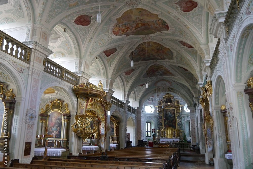 Barocke Innenausstattung Kirche in Au am Inn