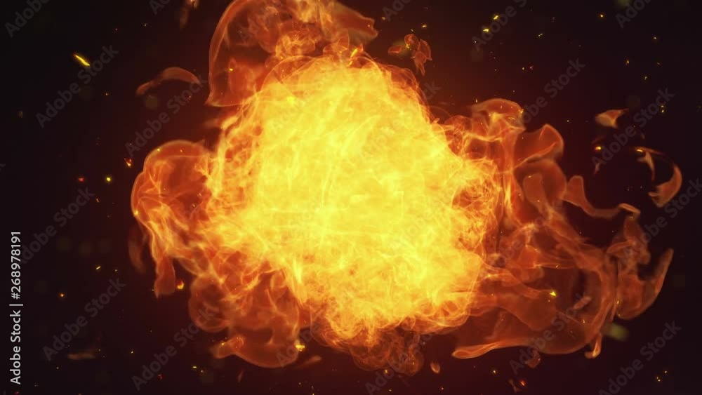 Fire explosion to the camera