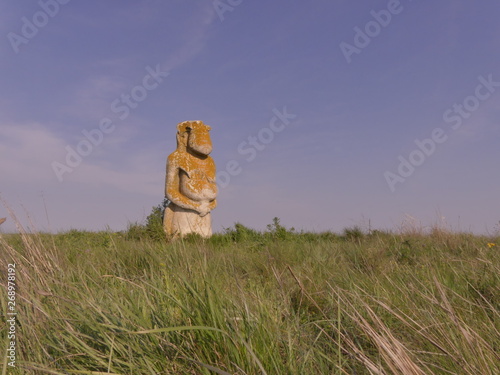 On the territory of southern Ukraine, old monuments of nomads (Polovtsy and Scythians) are preserved. Kherson region (Ukraine). photo