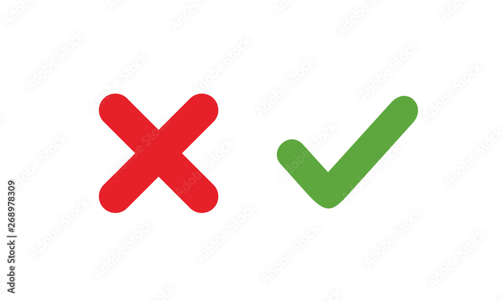 check mark icon , Cross Mark icon symbol vector illustration check mark icon , Cross Mark icon symbol vector illustration