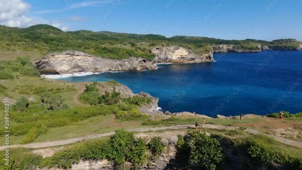 Overhead view of a beach in Indonesia // Drone Tracking Shot Overhead view of a beach in Indonesia // Drone Tracking Shot