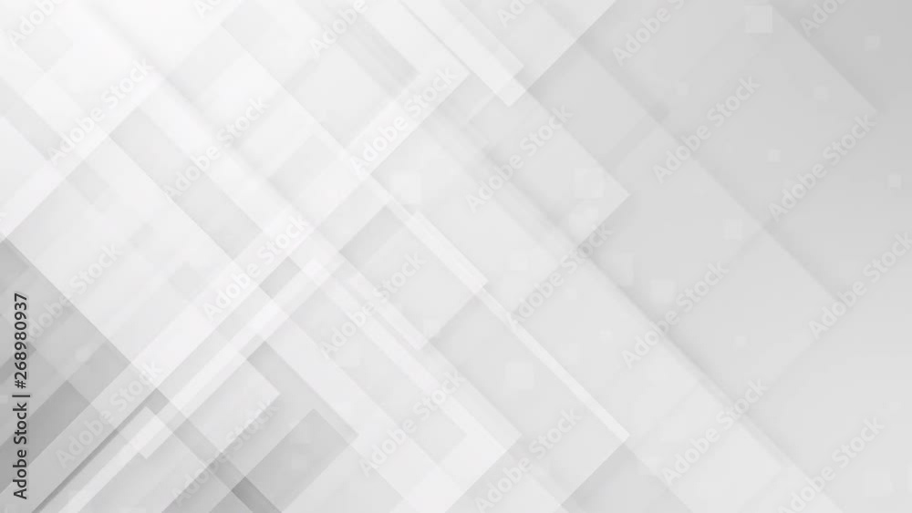 Abstract geometric white and silver grey motion background loop