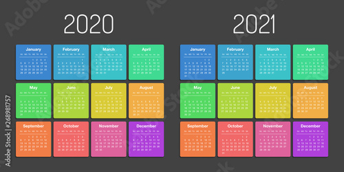 Calendar 2020 2021 year template day planner in this minimalist