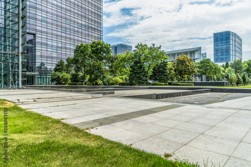 Fototapeta premium empty and modern square in modern city.
