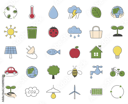 Ecology, Environment & Nature Icons Set