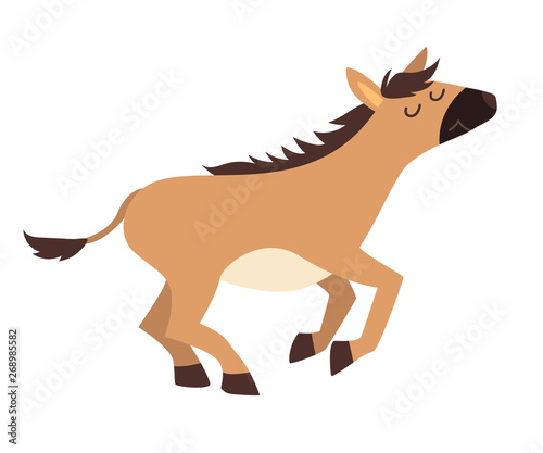 Onager icon vector illustration. Cartoon style partridge animals, isolated on a white background