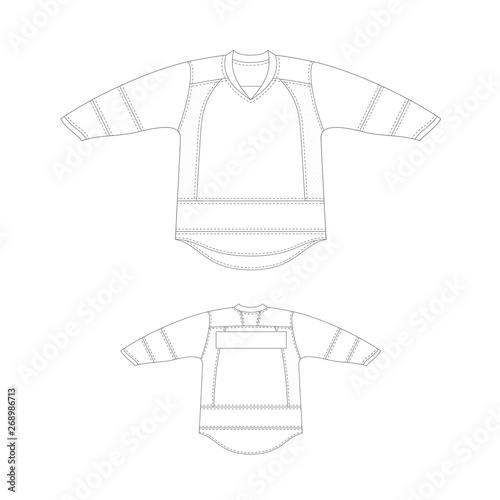 Template hockey jersey design. Vector hockey sweater