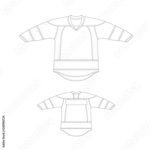 Template hockey jersey design. Vector hockey sweater