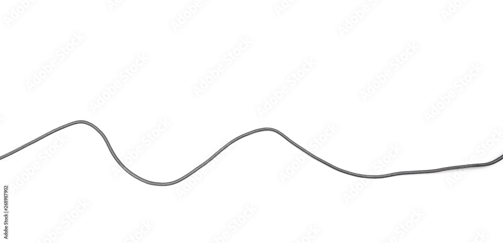 Black power cable socket isolated on white background - Black power cable socket isolated on white background -