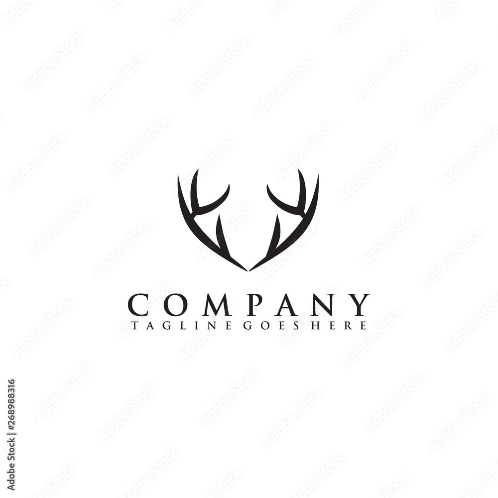Deer logo design vector template Deer logo design vector template