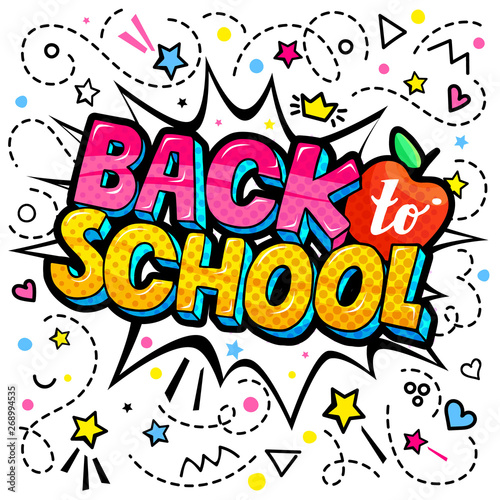 Concept Of Education School Background With Hand Drawn School Supplies And  Comic Speech Bubble Stock Illustration - Download Image Now - iStock