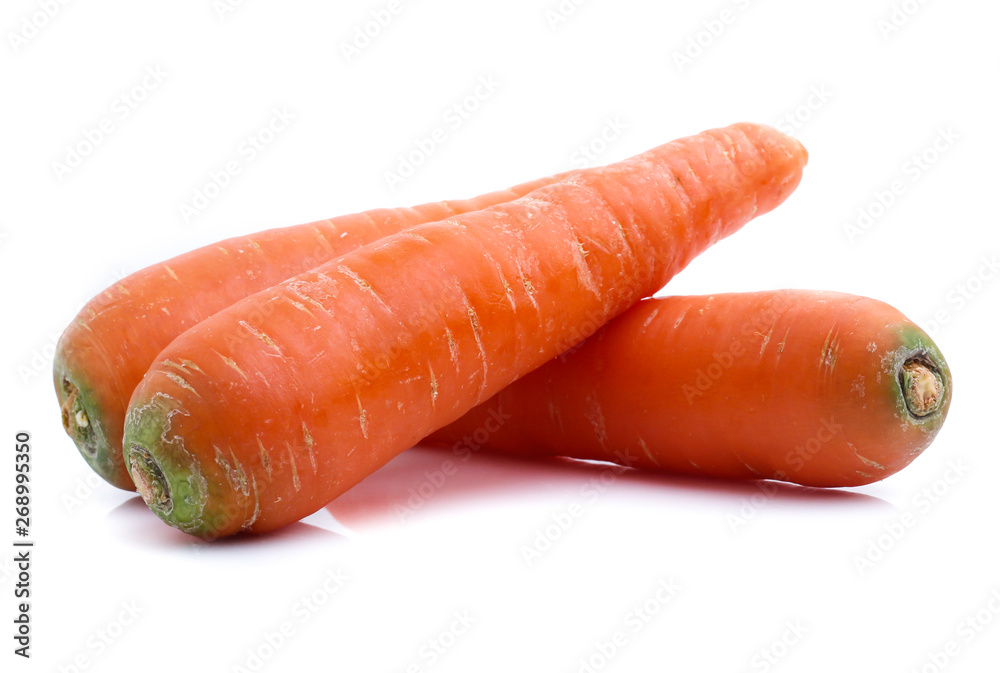 fresh carrots isolated on white background fresh carrots isolated on white background