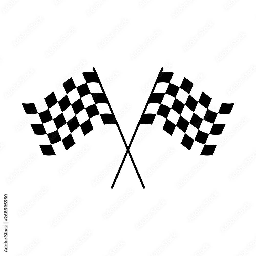 Fototapeta premium Racing flag. Simple vector illustration.