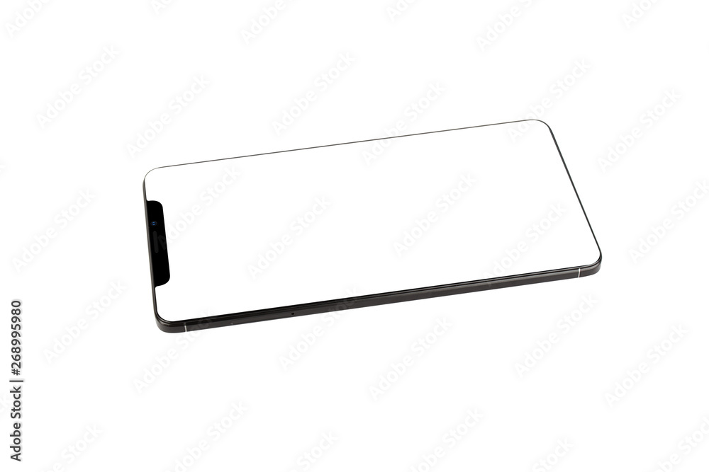 Isolated Black Full Display Smartphone Isolated Black Full Display Smartphone
